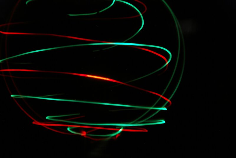 colorful light trails in motion