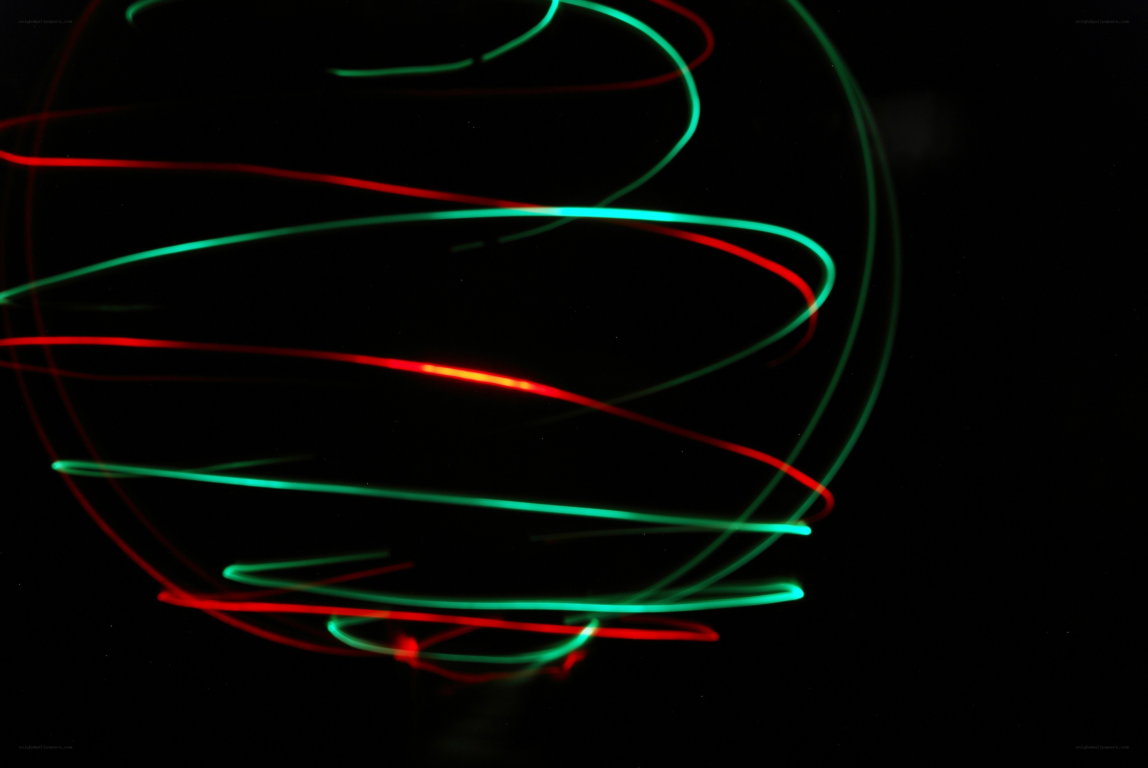 colorful light trails in motion