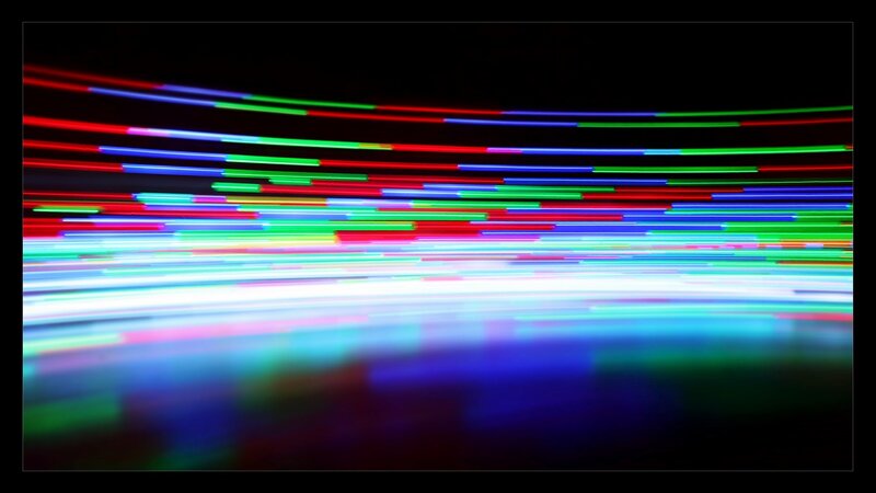 colorful light trails motion