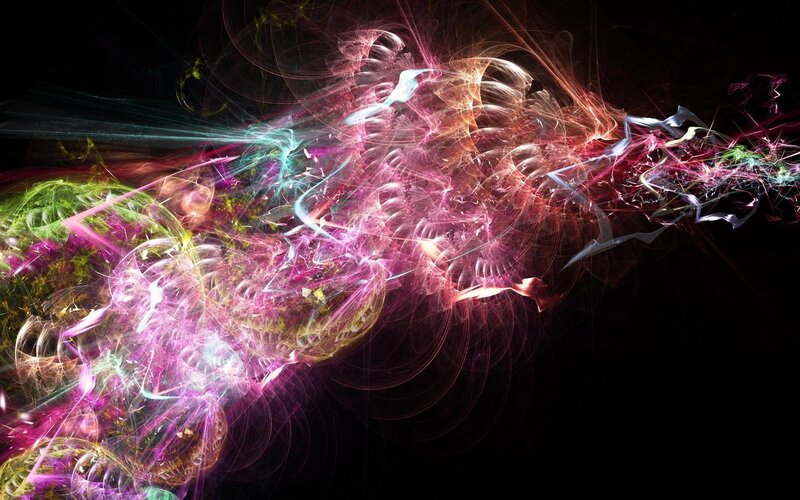 Colorful Light Trails — Pink, Dynamic, Abstract, Energy