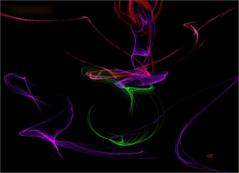 Colorful Light Trails — Purple, Dynamic, Abstract, Light Trails