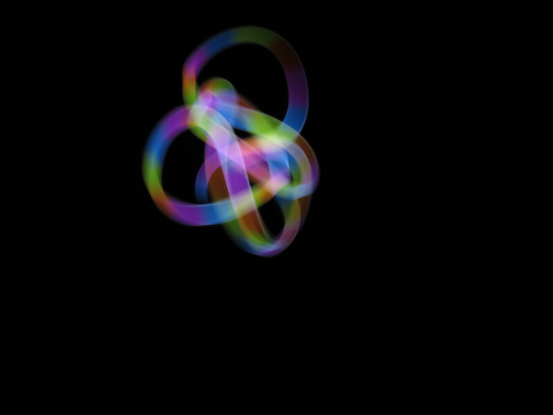Colorful Light Trails — Purple, Dynamic, Night, Abstract