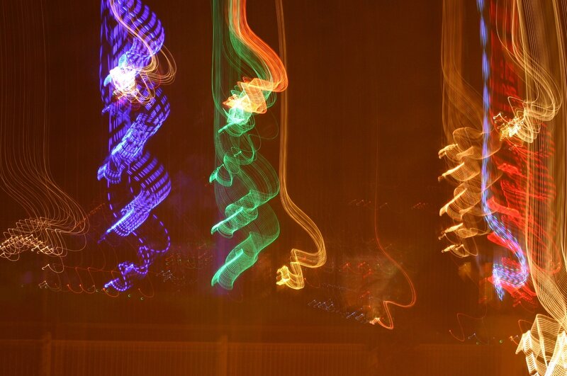 Colorful Light Trails — Purple, Dynamic, Night