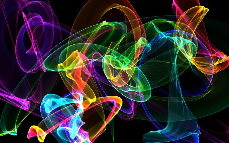 Colorful Light Trails — Purple, Dynamic