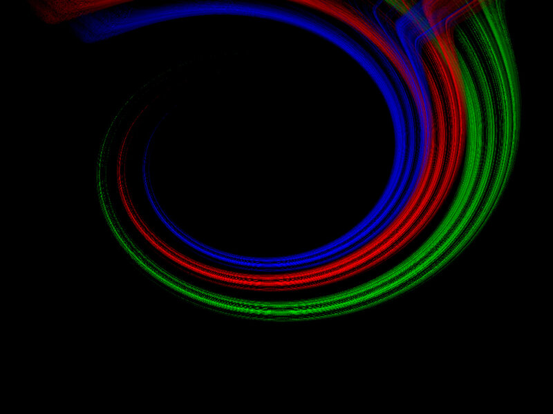 Colorful Light Trails — Red, Dynamic, Abstract, Circle