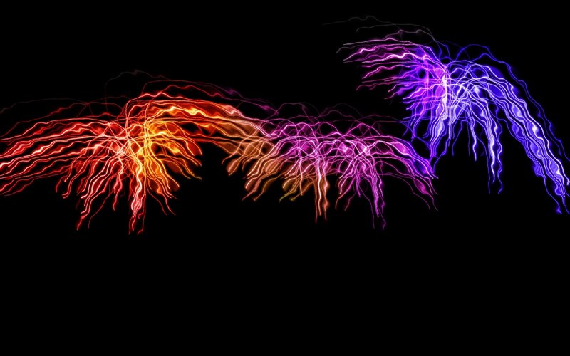 Colorful Light Trails — Red, Dynamic, Night