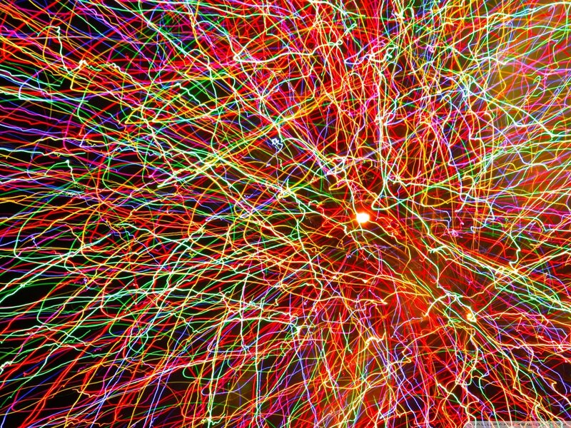 Colorful Light Trails — Red, Energetic