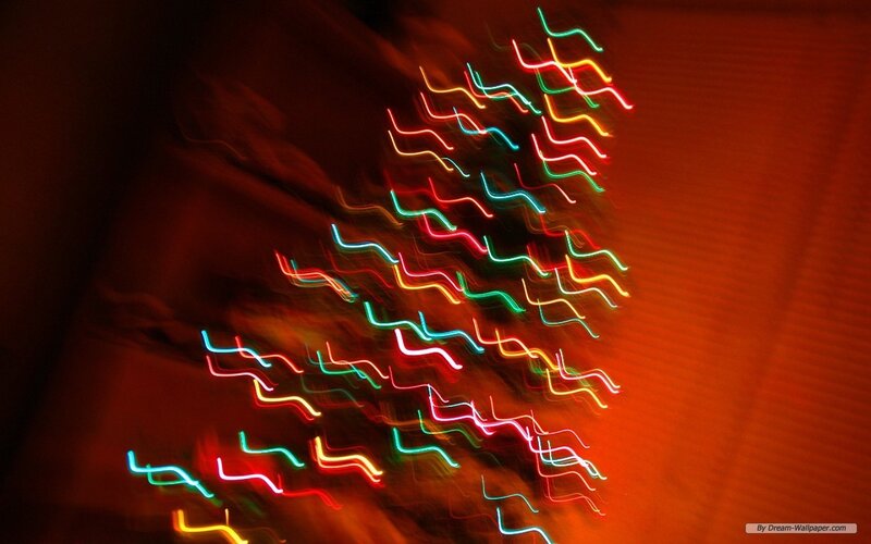 Colorful Light Trails — Red