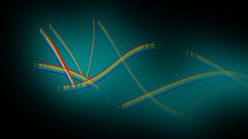 Colorful Light Trails — Teal