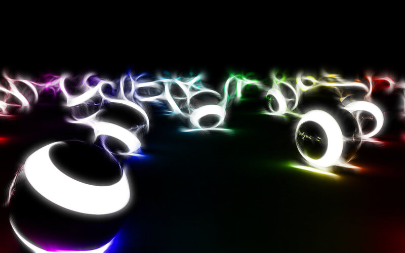 Colorful Light Trails — White