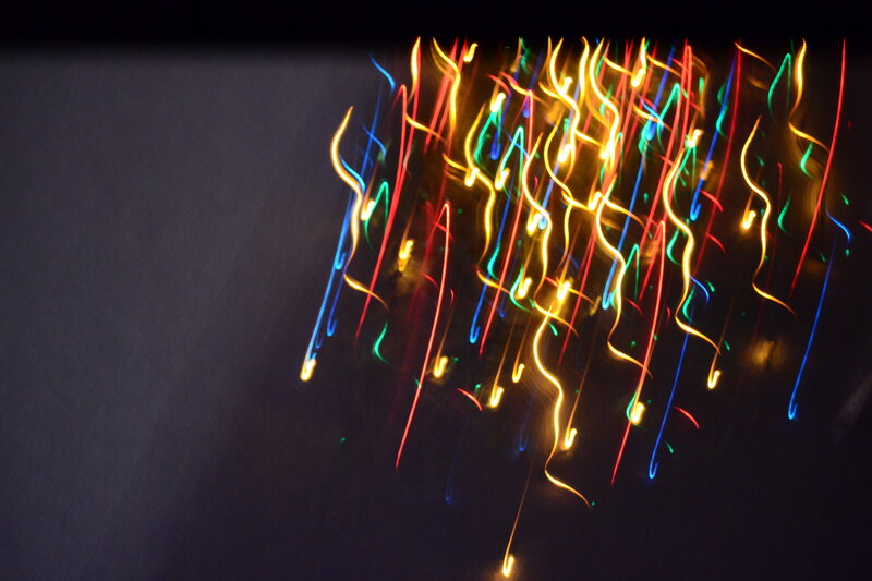 Colorful Light Trails — Yellow, Dynamic, Night