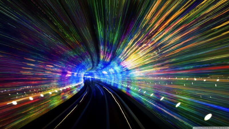 Colorful Light Tunnel — Blue, Dynamic