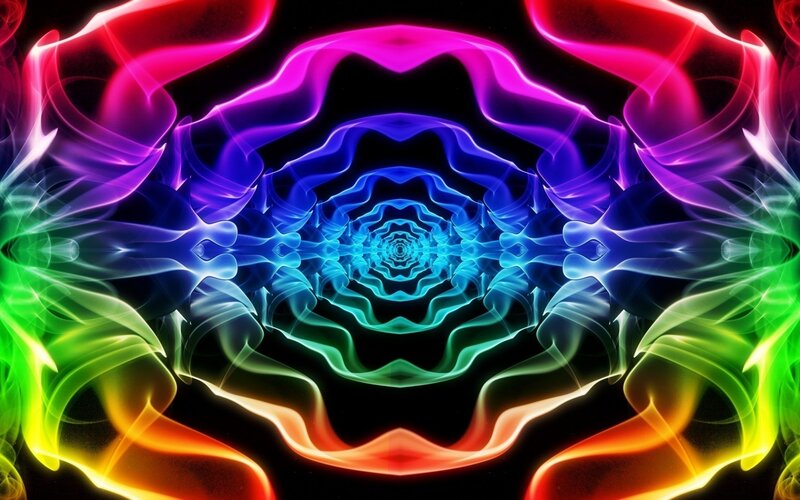 Colorful Light Tunnel — Blue, Hypnotic