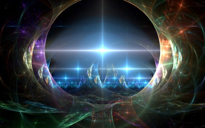 Colorful Light Tunnel — Blue