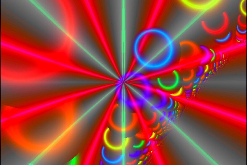 Colorful Light Tunnel — Red