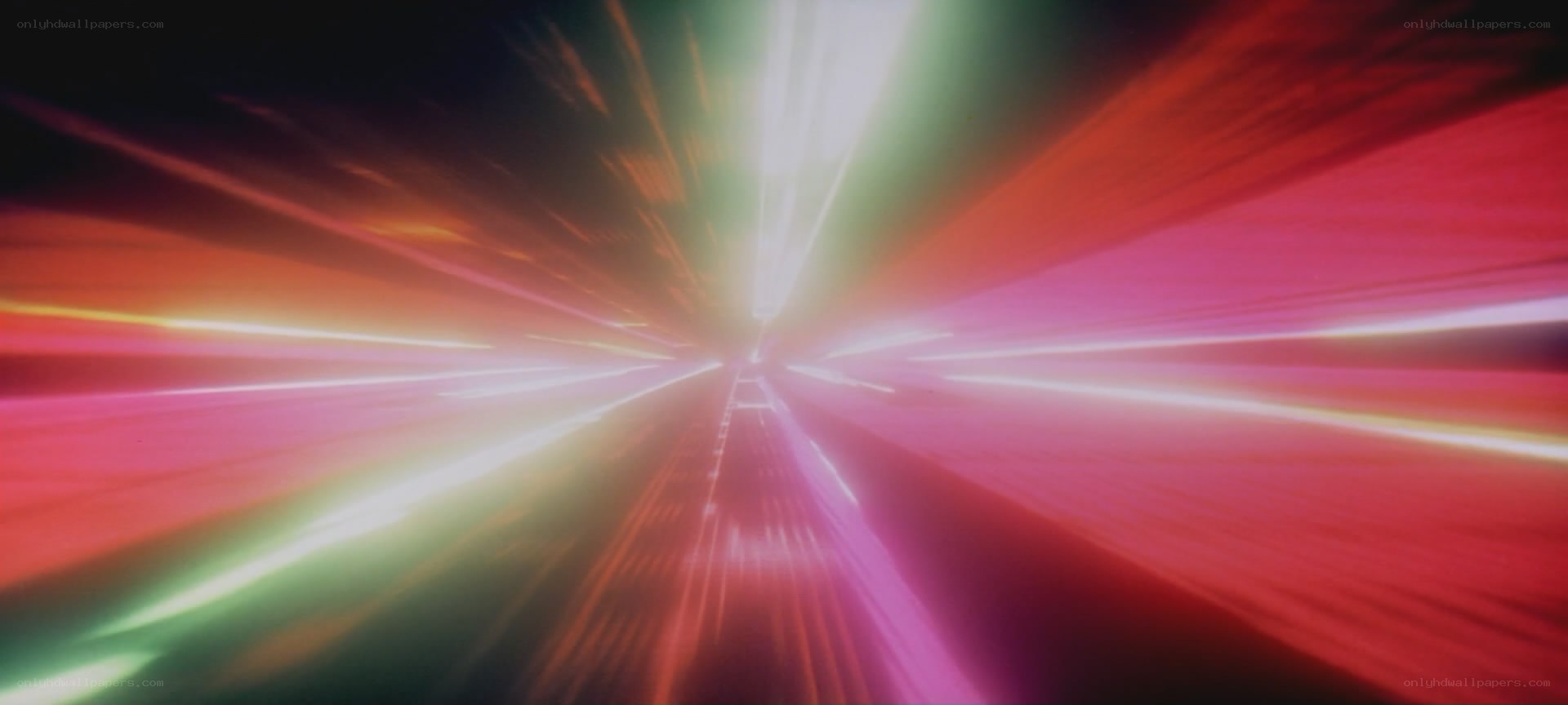 colorful light tunnel