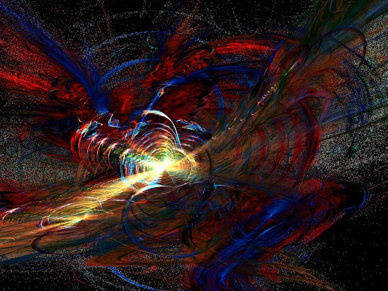 Colorful Light Vortex — Red