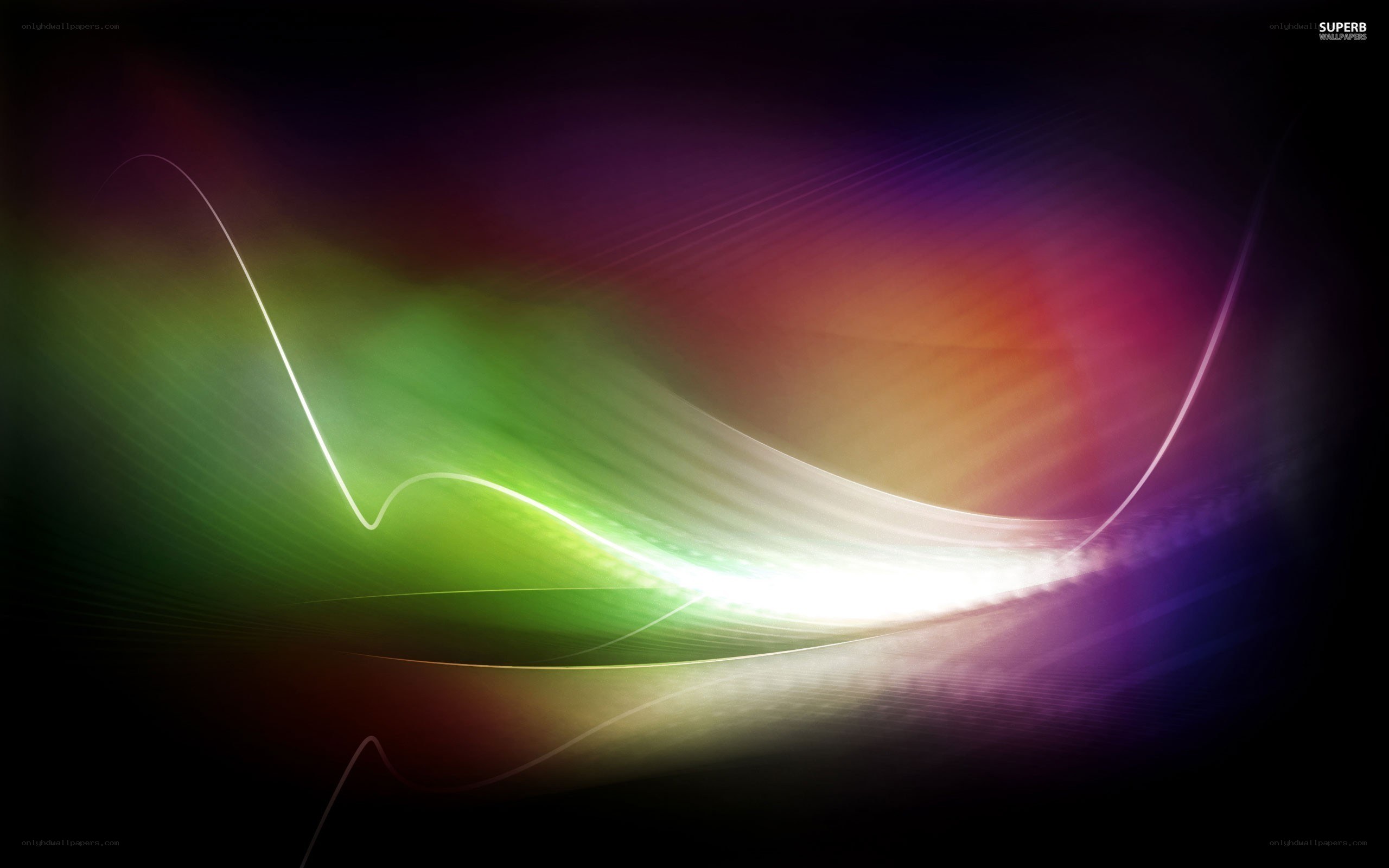 Colorful light wave abstract