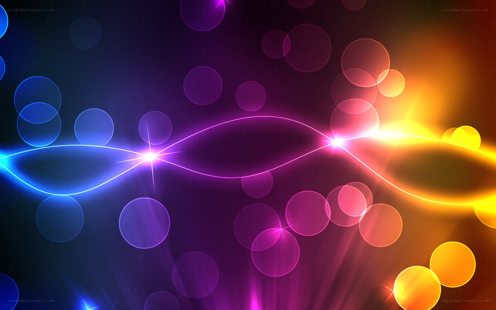 Colorful light wave abstract