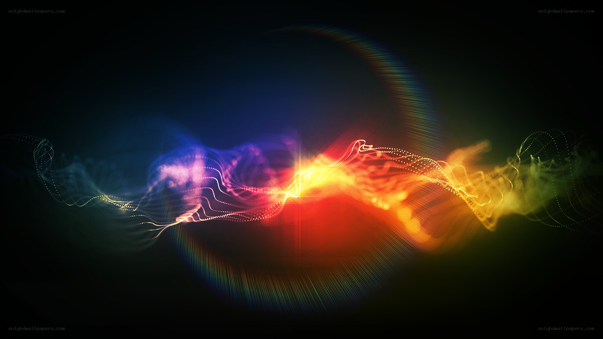 Colorful light wave animation