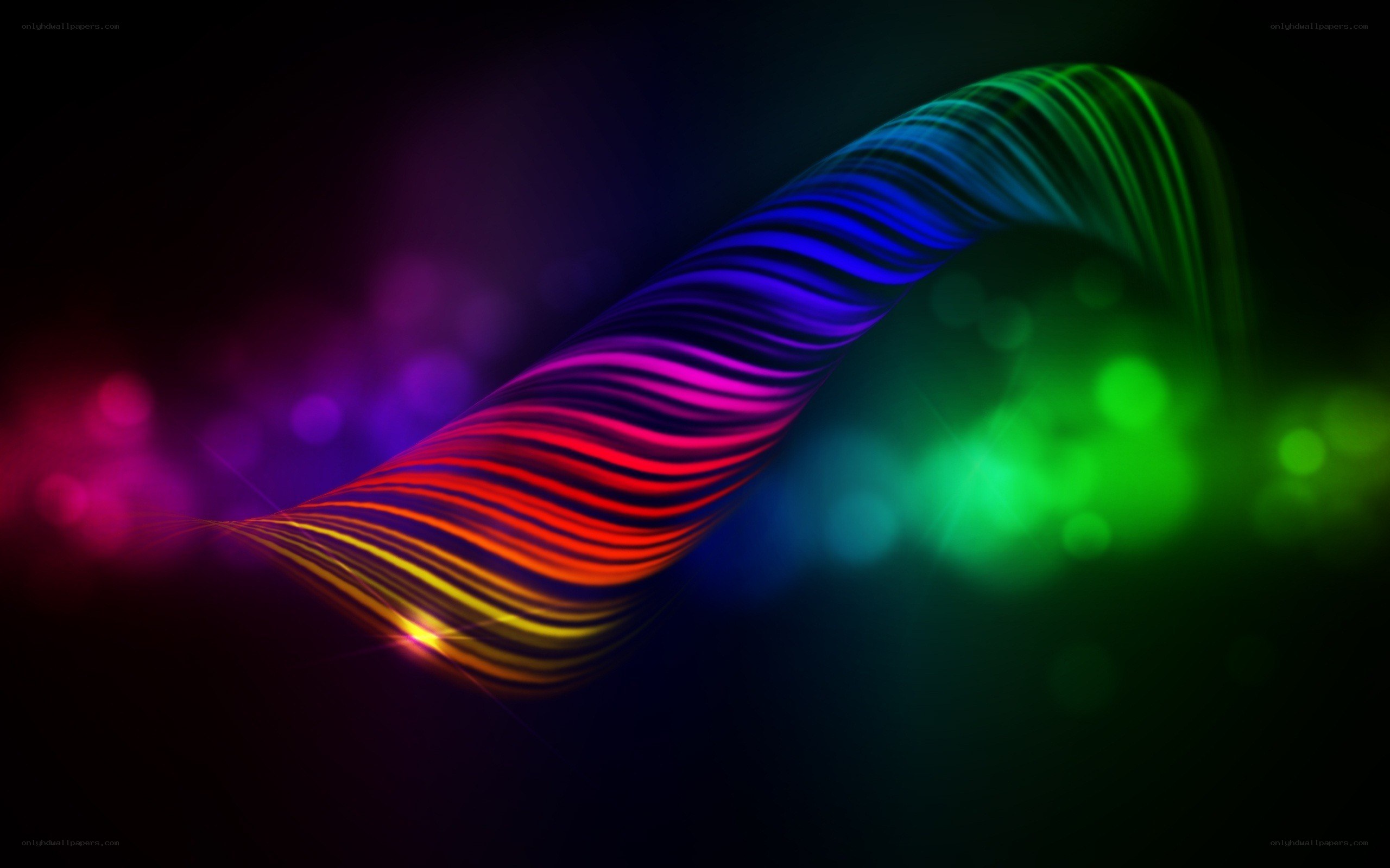 Colorful light wave animation