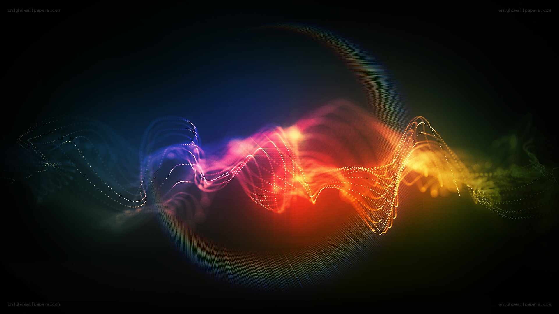 Colorful light wave animation