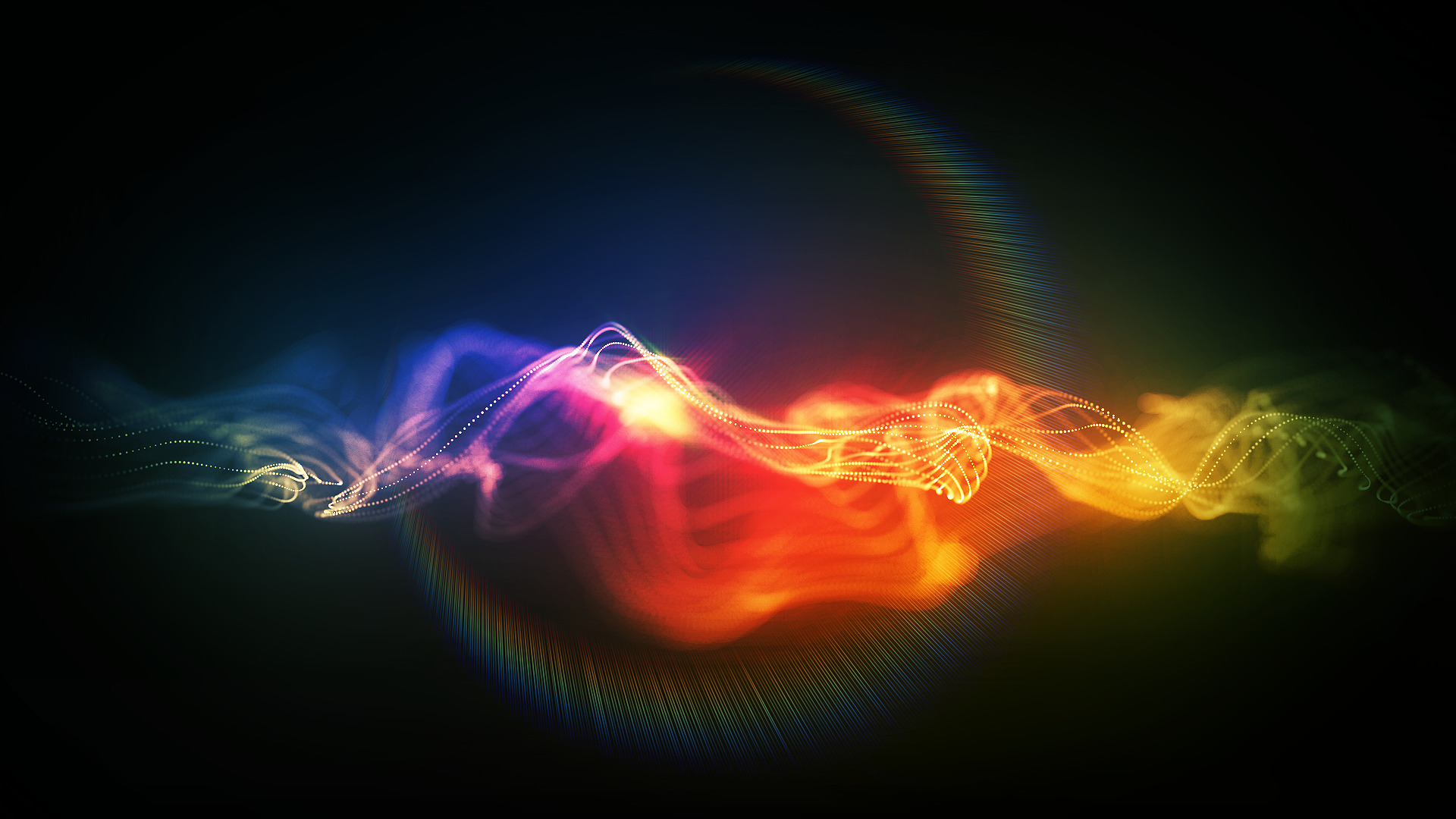 colorful light wave animation