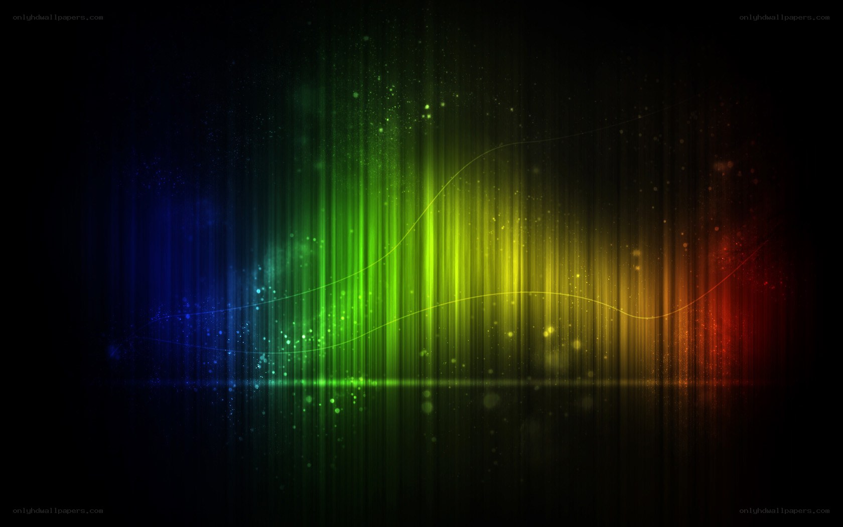 Colorful light waves