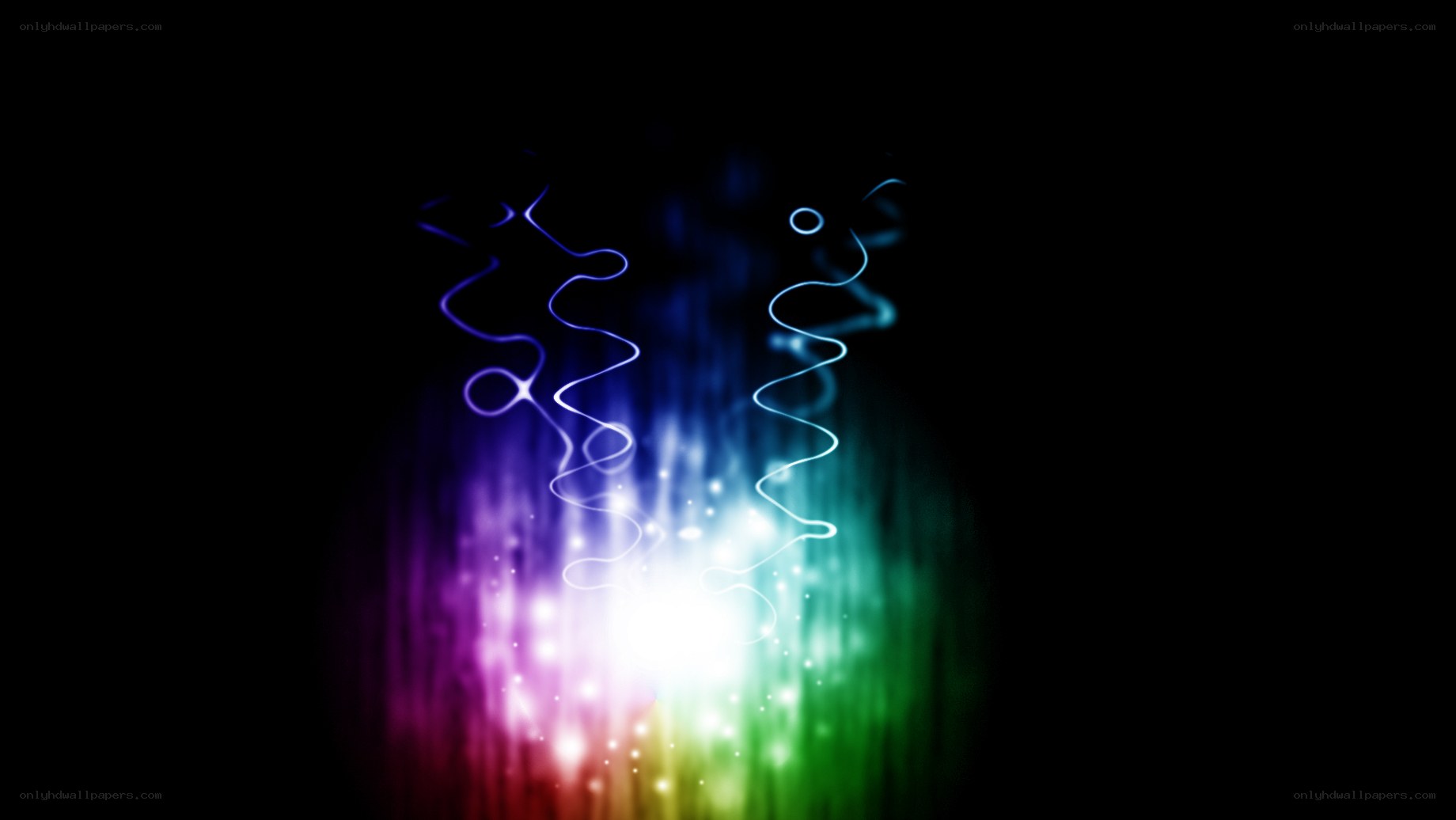 colorful light waves