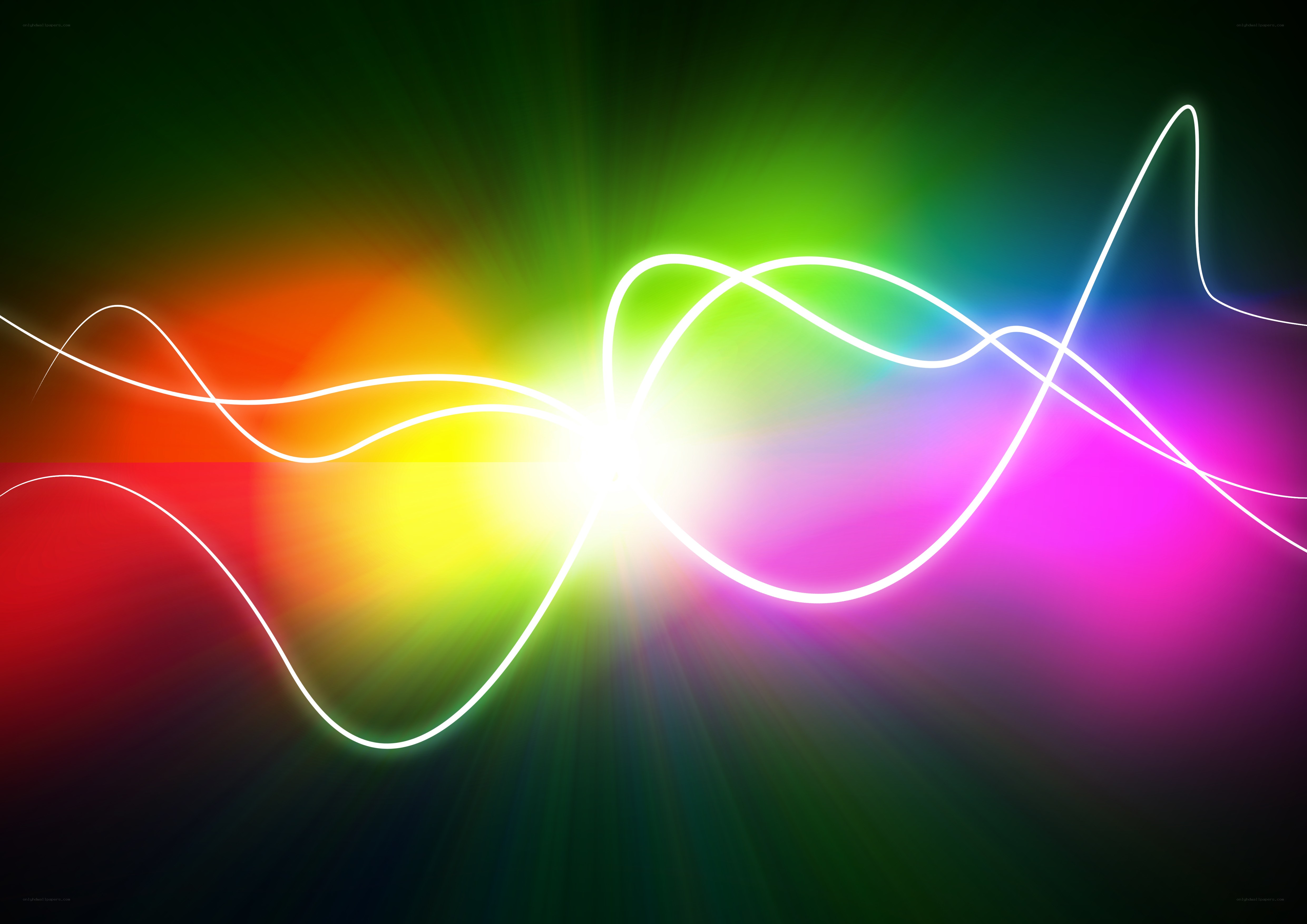 Colorful light waves