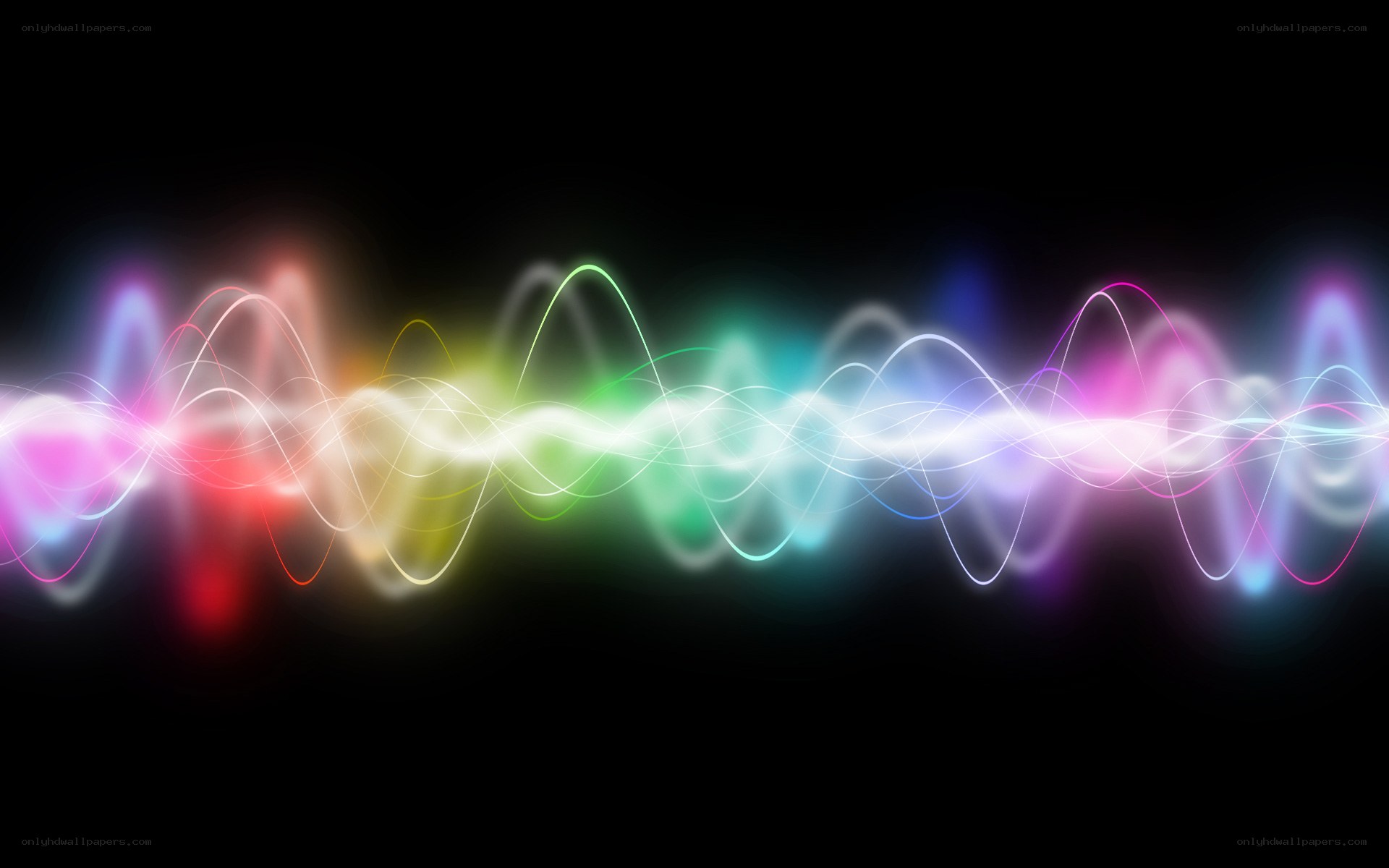 colorful light waves