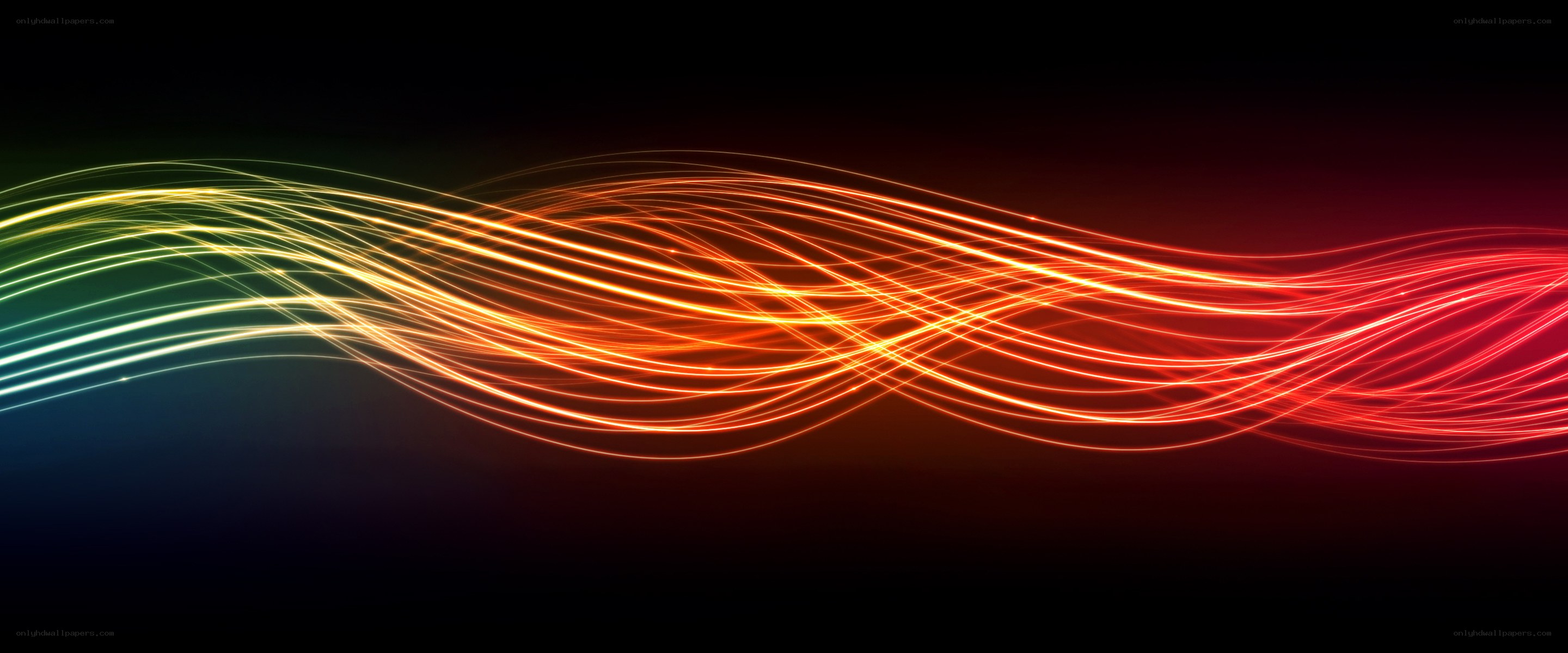 Colorful light waves