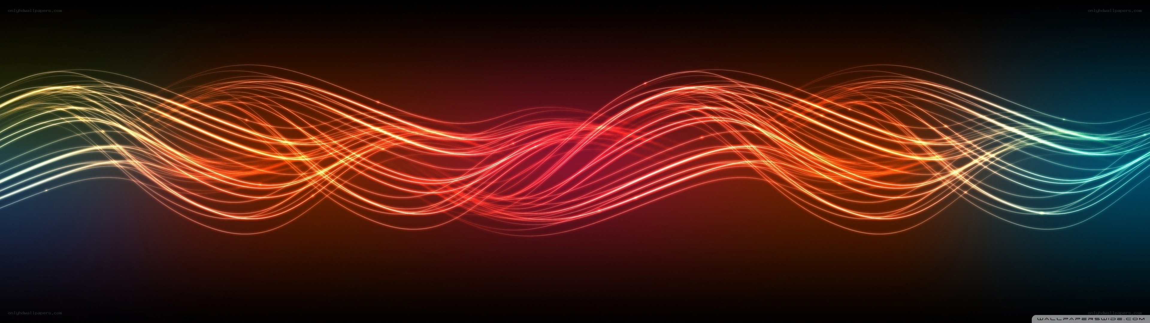 colorful light waves