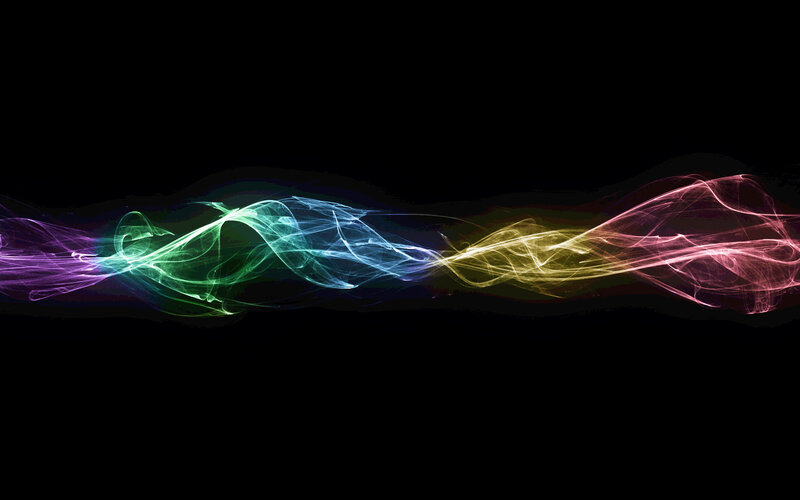 colorful light waves