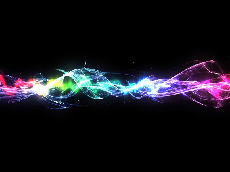 colorful light waves
