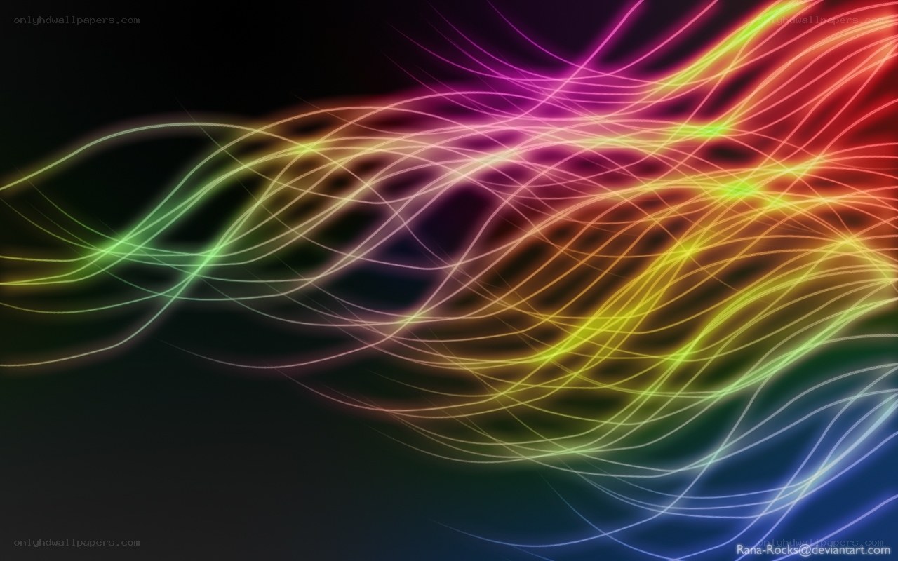 colorful light waves