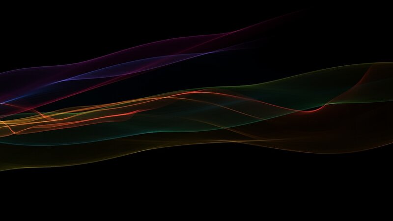 Colorful Light Waves — Black, Calm