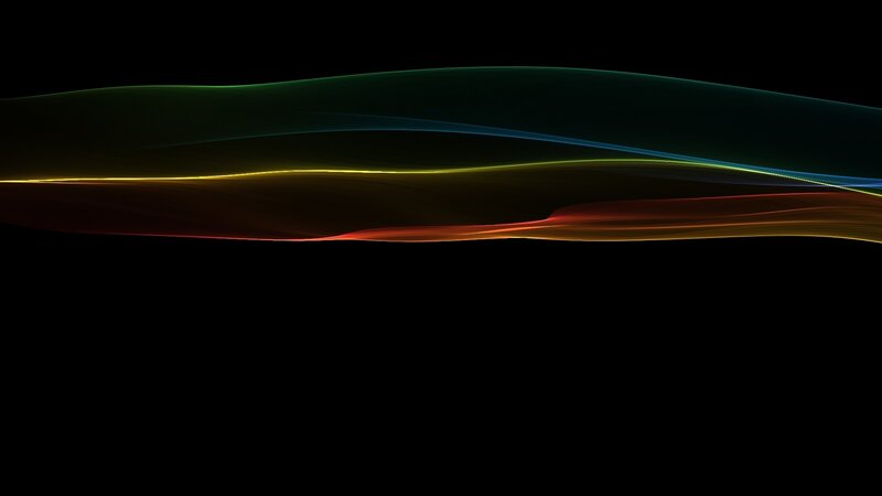 Colorful Light Waves — Black, Serene