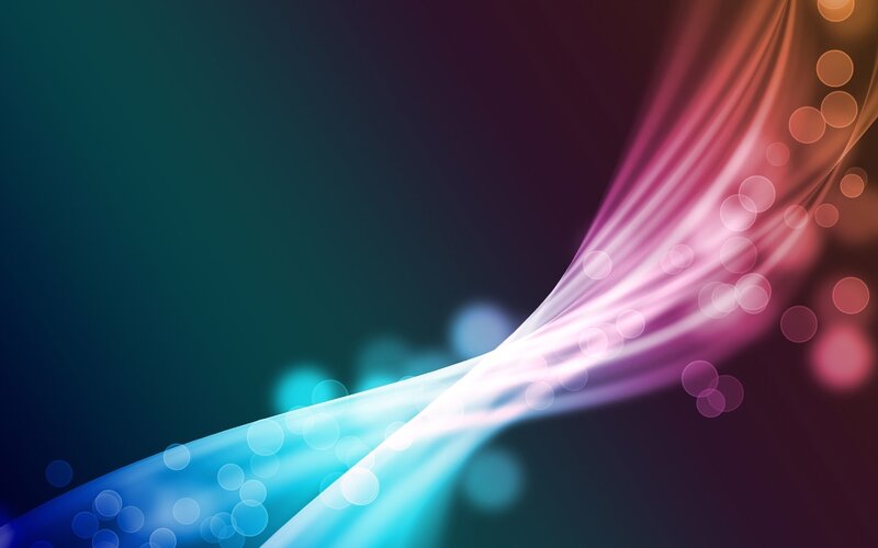 Colorful Light Waves — Blue, Dynamic, Abstract, Bokeh Lights