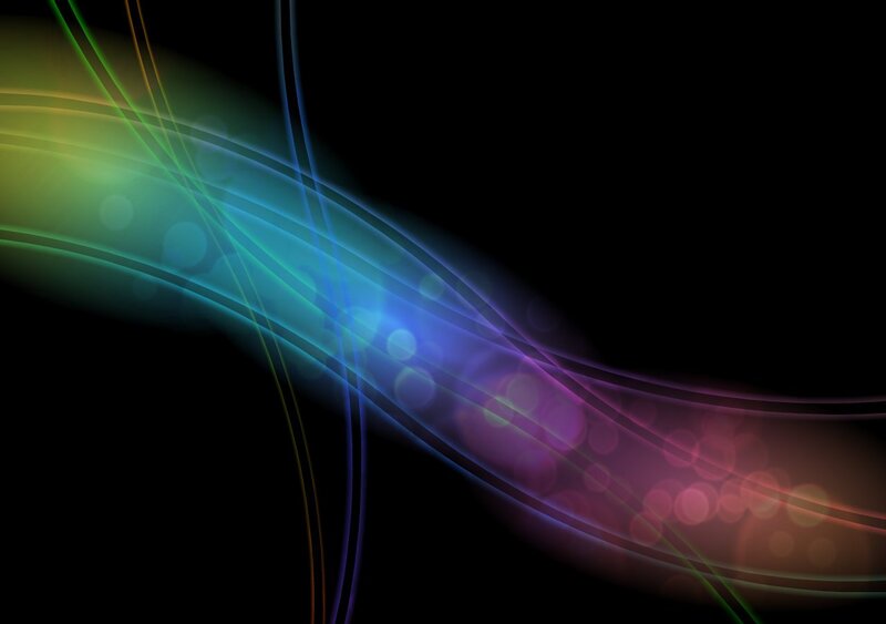 Colorful Light Waves — Blue, Dynamic, Abstract, Bokeh