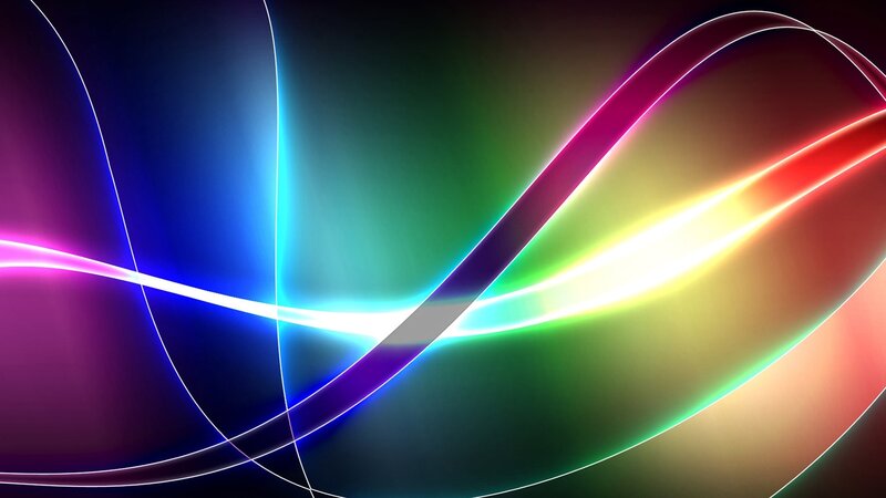 Colorful Light Waves — Blue, Dynamic, Abstract, Curves, Glow