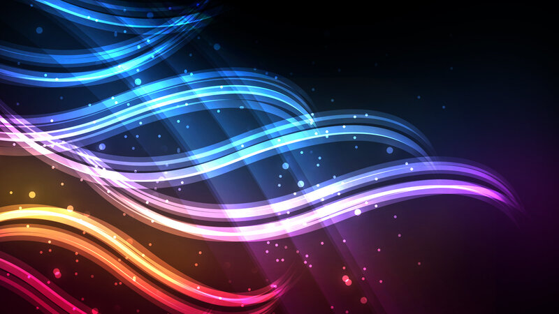 Colorful Light Waves — Blue, Dynamic, Abstract, Light Streaks, Particles
