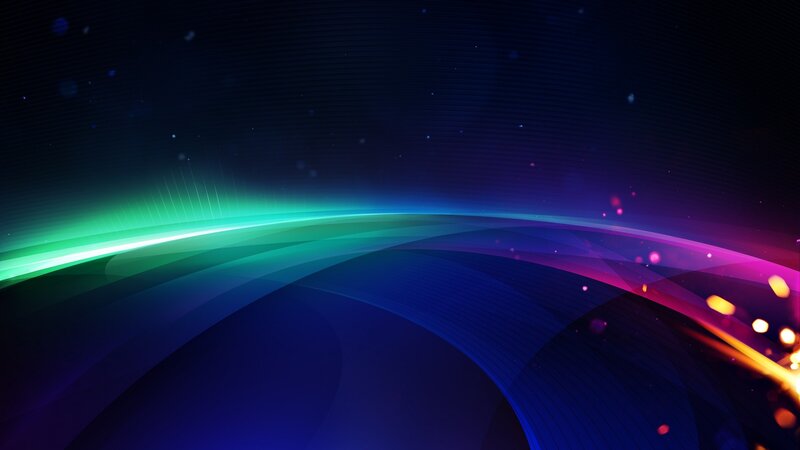 Colorful Light Waves — Blue, Dynamic, Abstract, Particles, Curves