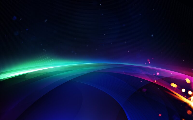 Colorful Light Waves — Blue, Dynamic, Abstract, Particles