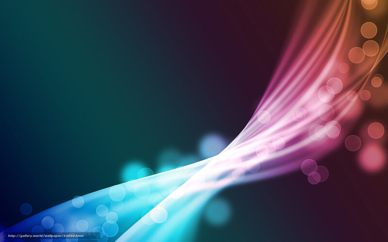 Colorful Light Waves — Blue, Dynamic, Digital Art, Bokeh Lights