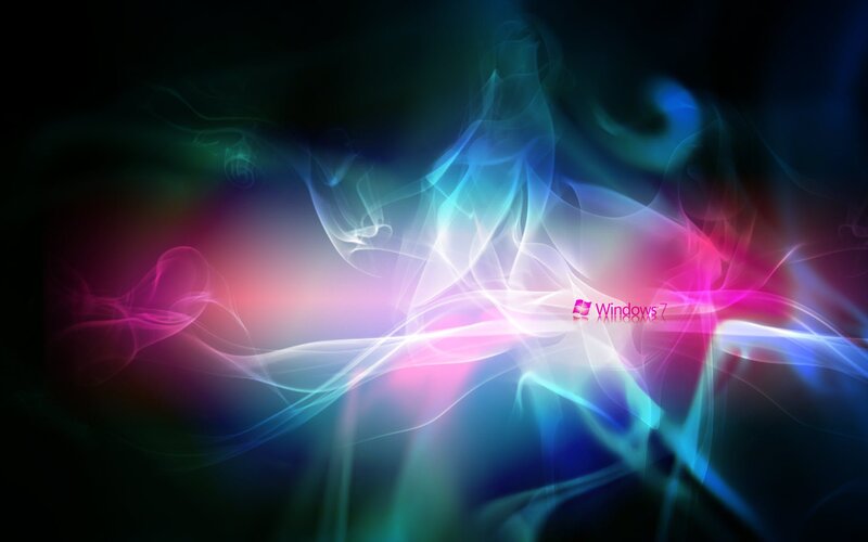 Colorful Light Waves — Blue, Dynamic, Digital Art, Smoke, Pink
