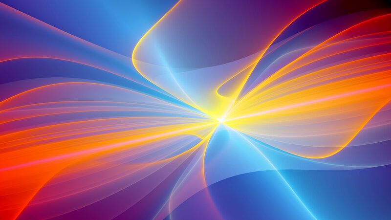 Colorful Light Waves — Blue