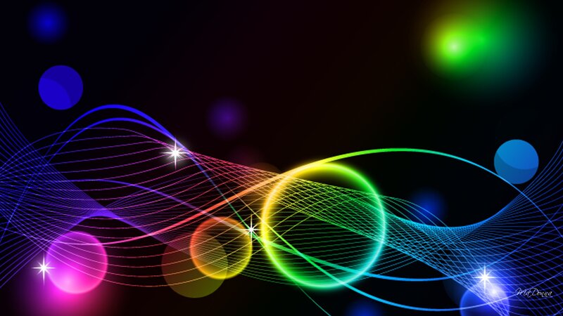 Colorful Light Waves — Blue, Vibrant