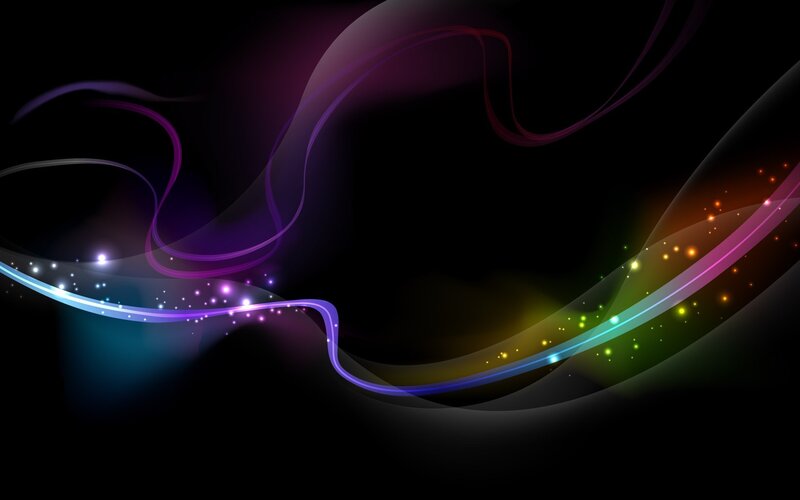 Colorful Light Waves — Glowing Particles
