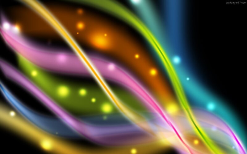 Colorful Light Waves — Green, Dynamic, Abstract, Light Streaks